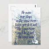 ギリシャ哲学ヘラクリトス川引用文 ポストカード (正面/裏面)