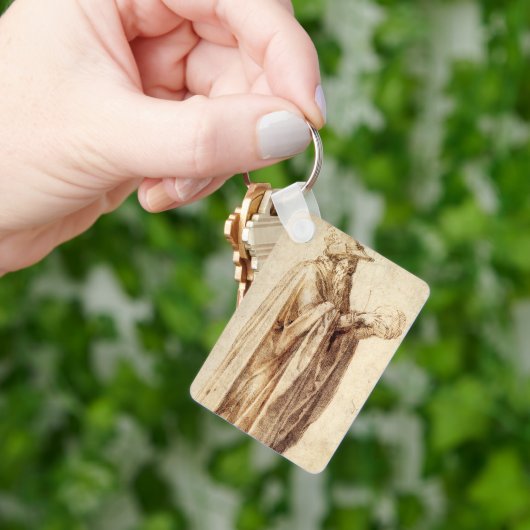 ギリシャ哲学者と人間のスカルby Michelangelo キーホルダー (手)