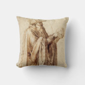 ギリシャ哲学者と人間のスカルby Michelangelo クッション (正面)