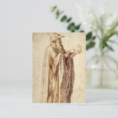 ギリシャ哲学者と人間のスカルby Michelangelo ポストカード (スタンド正面)