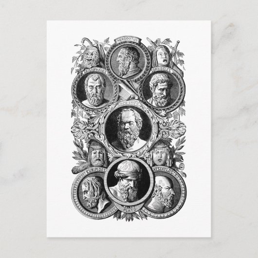 ギリシャ哲学者 ポストカード (正面)