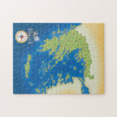 ギリシャ図解入りの、写真付きのの地図 ジグソーパズル (横)