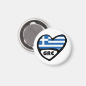 ギリシャ国コード国旗のハート, GRC マグネット (正面/裏面)