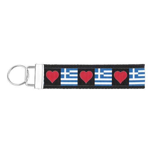 ギリシャ国旗おもしろい愛国的ギリシャプライド旅行 リストバンドキーホルダー (鍵左)