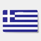 ギリシャ国旗が付いた名前バッジ バッジ (裏面)