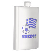 ギリシャ国旗とギリシャ国旗のサッカーボール フラスク (右)