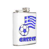 ギリシャ国旗とギリシャ国旗のサッカーボール フラスク (右)
