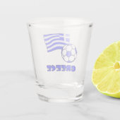 ギリシャ国旗とサッカーボールを持つギリシャ ショットグラス (裏面)