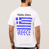 ギリシャ国旗と個人名入り Tシャツ (裏面)