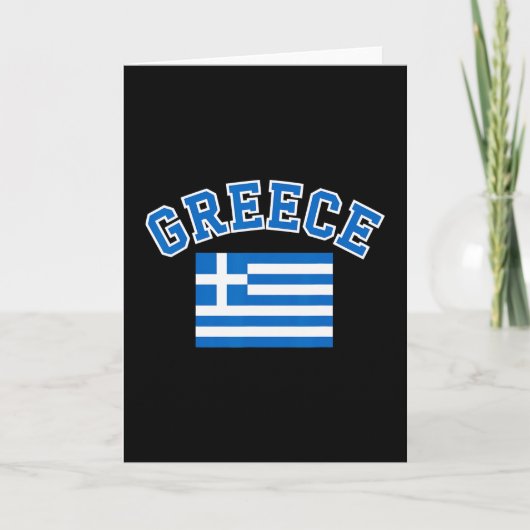 ギリシャ国旗のお土産 ギリシャ カード (正面)