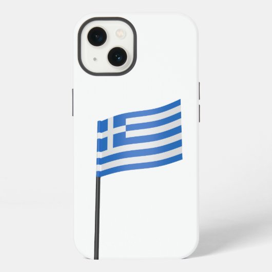 ギリシャ国旗のつまようじ iPhoneケース (裏面)