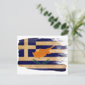 ギリシャ国旗のはがき ポストカード (スタンド正面)