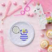 ギリシャ国旗のエンジェルのブロンドパーソナライズされた語 ペーパープレート (パーティー)