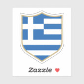 ギリシャ国旗のエンブレム愛国旅行 シール (シート)