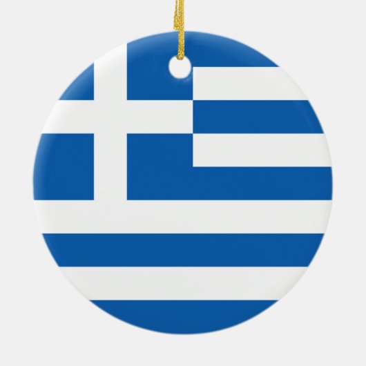 ギリシャ国旗のオーナメント セラミックオーナメント (裏面)