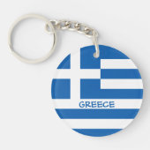 ギリシャ国旗のキーチェーン キーホルダー (正面)