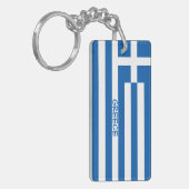 ギリシャ国旗のキーチェーン キーホルダー (正面左)