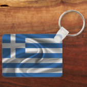 ギリシャ国旗のキーチェーン キーホルダー (正面)