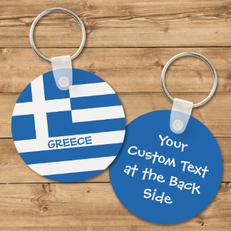 ギリシャ国旗のキーチェーン キーホルダー