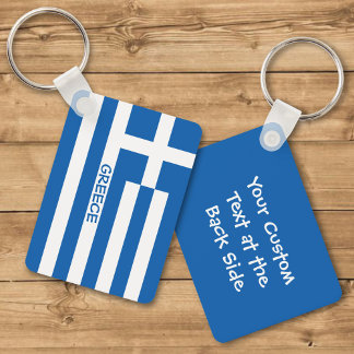 ギリシャ国旗のキーチェーン キーホルダー