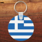 ギリシャ国旗のキーチェーン キーホルダー (正面)