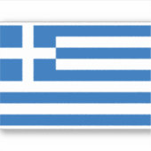 ギリシャ国旗のギリシャ愛国心 シール (正面)