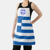 ギリシャ国旗のコートの武器 エプロン (インサイチュ)