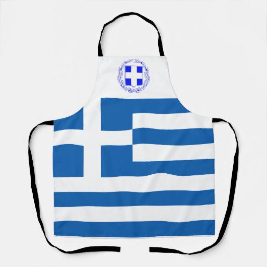 ギリシャ国旗のコートの武器 エプロン (正面)