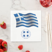 ギリシャ国旗のコート・オブ・アームズ スタンダードランチョンナプキン (インサイチュ)