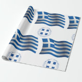 ギリシャ国旗のコート・オブ・アームズ ラッピングペーパー (アンロールド)