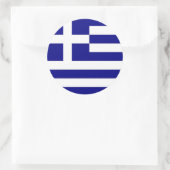 ギリシャ国旗のシール ラウンドシール (バッグ)