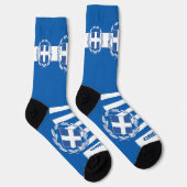 ギリシャ国旗のソスク、愛国心、ギリシャ地球に優し国 ソックス (右)