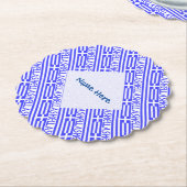 ギリシャ国旗のタイル張りブルーパーソナライズされた ペーパーコースター (アングル)