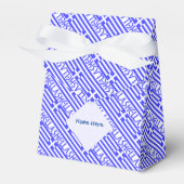 ギリシャ国旗のタイル張り青パーソナライゼーション フェイバーボックス (正面サイド)