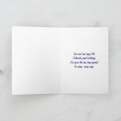 ギリシャ国旗のハッピーバースデーカード カード (内部)