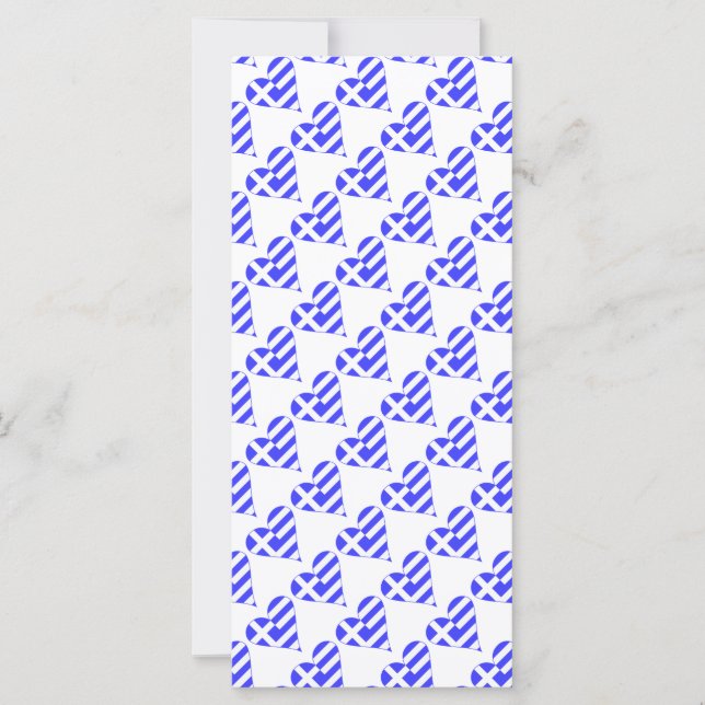 ギリシャ国旗のハートファンキータイル (正面)