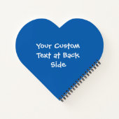 ギリシャ国旗のハート ノートブック (裏面)