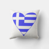 ギリシャ国旗のハート ファンキー クッション (裏面)