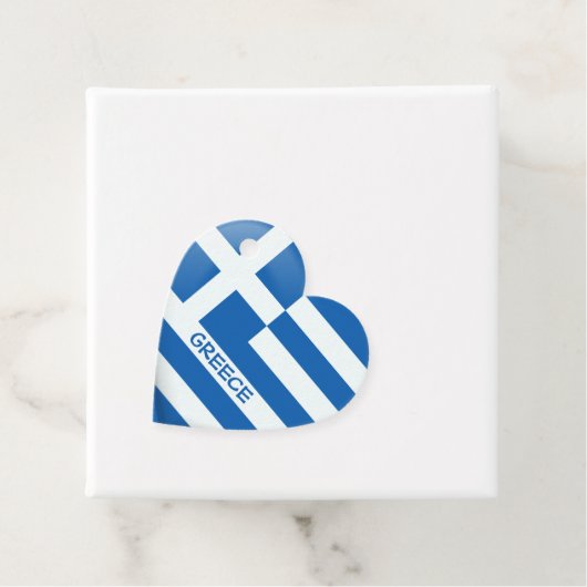 ギリシャ国旗のハート フェイバータグ (インサイチュ)