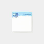 ギリシャ国旗のハート ポストイット (正面)