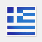 ギリシャ国旗のパーティーナプキンス スタンダードカクテルナプキン (正面)