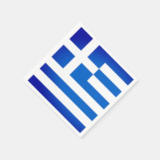 ギリシャ国旗のパーティーナプキンス スタンダードカクテルナプキン (角)