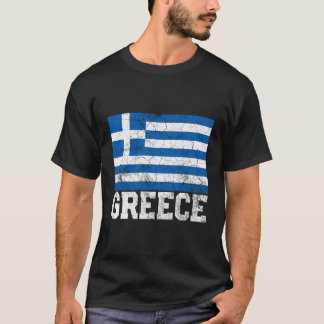 ギリシャ国旗のファミリープライドカントリーシャツヴィンタ Tシャツ