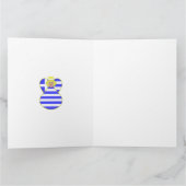 ギリシャ国旗のブロンド・エンジェルパーソナライズされたス カード (内部)