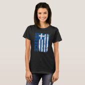 ギリシャ国旗のプライド1 Tシャツ (正面フル)