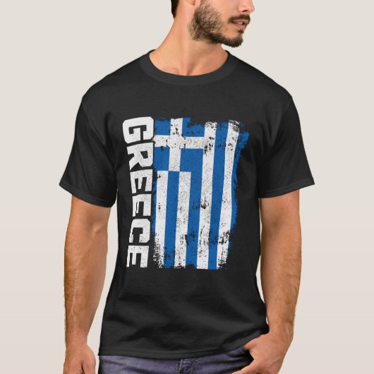 ギリシャ国旗のプライド Tシャツ (正面)