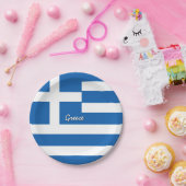 ギリシャ国旗のプレート、パーティー、スポーツ、ギリシャ ペーパープレート (パーティー)