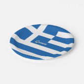 ギリシャ国旗のプレート、パーティー、スポーツ、ギリシャ ペーパープレート (アングル)