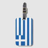 ギリシャ国旗のラゲージタグ ラゲッジタグ (正面縦)