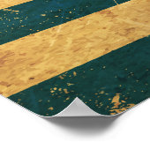 ギリシャ国旗のヴィンテージグランジデザイン ポスター (角)